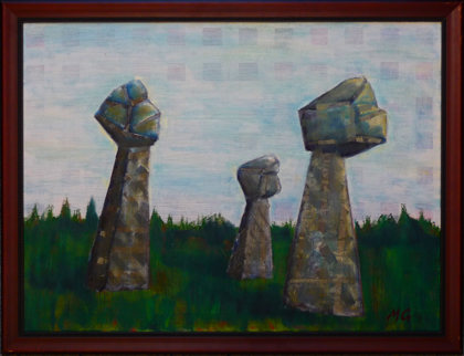 Three Statues painting